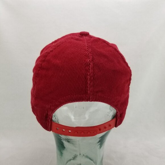 ✅VTG P-Caps Hein Construction Red Corduroy Snapback Baseball Hat OSFA Adjustable - Picture 6 of 9